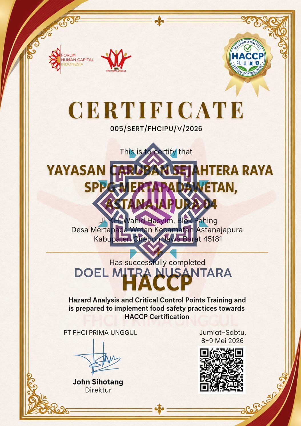 HACCP SPPG MERTAPADAWETAN, ASTANAJAPURA 04