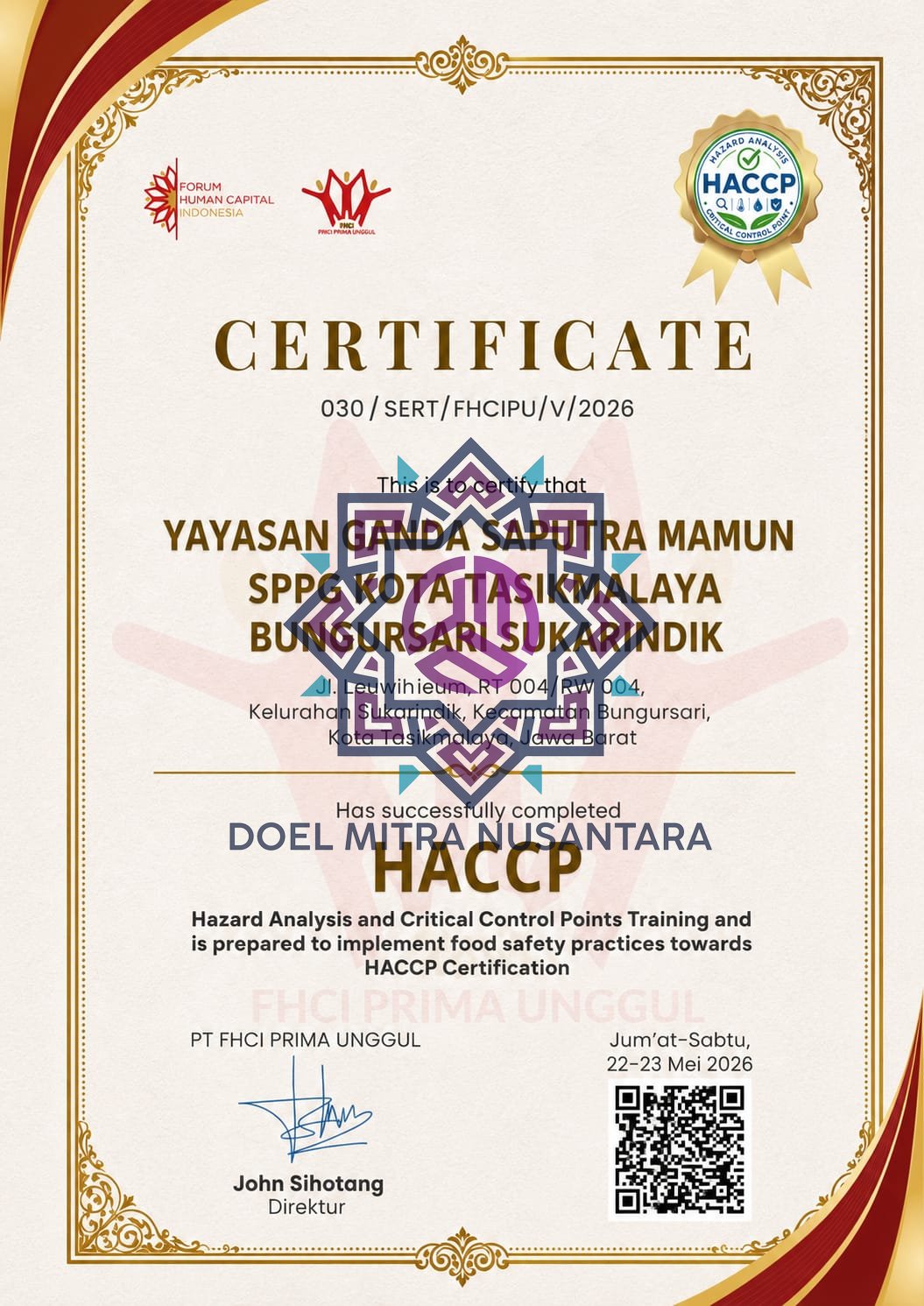 SPPG KOTA TASIKMALAYA BUNGURSARI SUKARINDIK